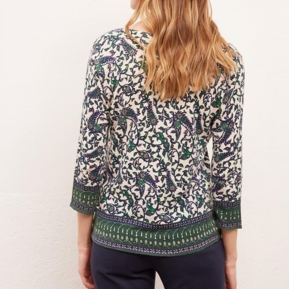 Gerard Darel Paisley V-Neck Sweater Size Small - Picture 2 of 8